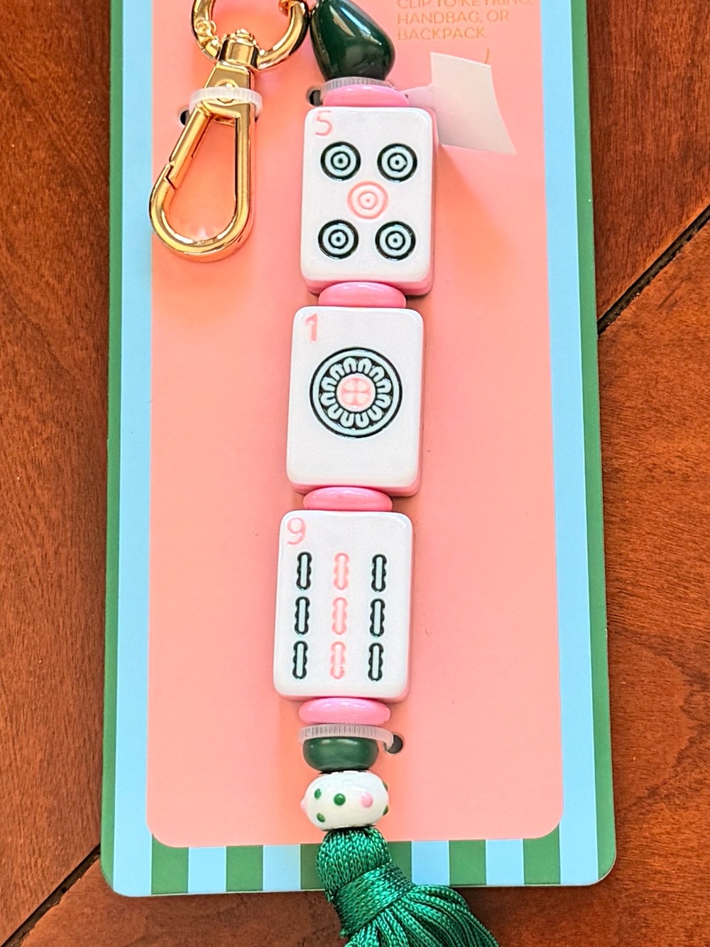 🀄 Piper K Mahjong Bag Charm Keychain — NWT — Mahjong Girlies Unite!